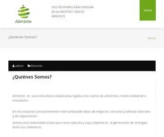 Alimente.cl(NOS REUNIMOS PARA INNOVAR EN ALIMENTOS Y MEDIO AMBIENTE) Screenshot