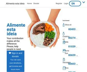 Alimentestaideia.pt(Alimente esta ideia) Screenshot