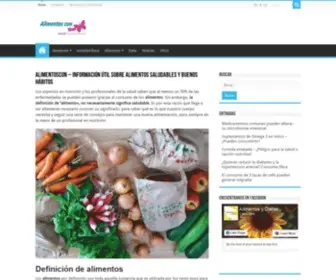 Alimentoscon.com(Información sobre alimentos saludables y buenos hábitos) Screenshot