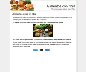 Alimentosfibra.com(Alimentos Ricos en Fibra) Screenshot