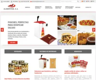 Aliminter.com(Fabricantes de salsas) Screenshot