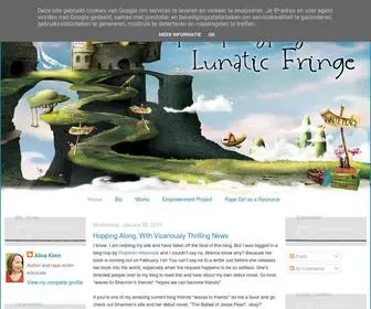 Alinabklein.com(Tip-Tap-Typing on the Lunatic Fringe) Screenshot