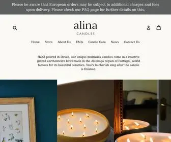 Alinacandles.com(Alina Candles) Screenshot