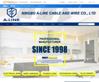 Alinecable.com(Ningbo A) Screenshot