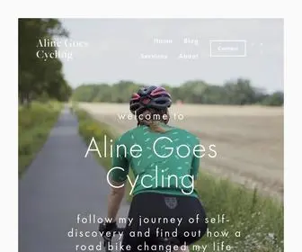 Alinegoescycling.com(Aline Goes Cycling) Screenshot