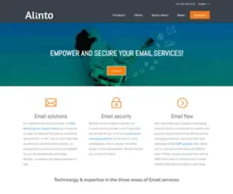 Alinto.com(Software Mail Server Editor and Email services specialist) Screenshot