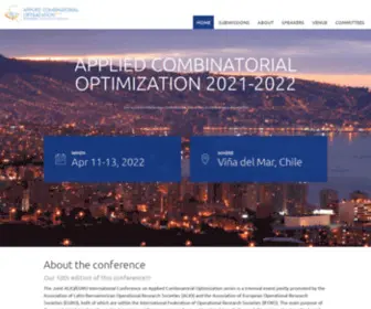 Alioeuro2021.cl(Joint ALIO/EURO International Conferenceon Applied Combinatorial Optimization) Screenshot