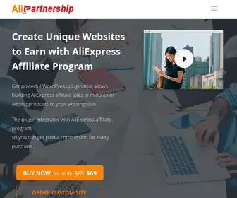 Alipartnership.com(Unique Solution for AliExpress Affiliate Program) Screenshot