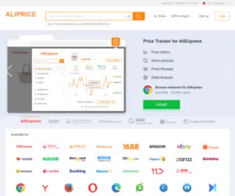 Aliprice.com(AliPrice price tracker and search by image for AliExpress) Screenshot