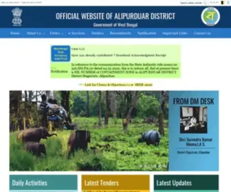 Alipurduar.gov.in(Official Website of Alipurduar District) Screenshot