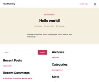 Alisemarketing.com(Alise Marketing) Screenshot