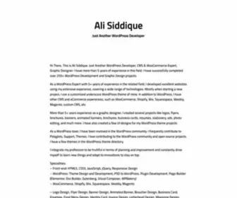 Alisiddique.com(Ali Siddique) Screenshot