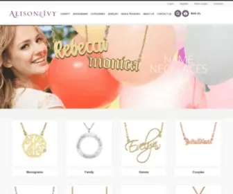 Alisonandivy.com(Alison and Ivy Best Quality Personalized Jewelry) Screenshot