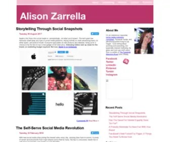 Alisondriscoll.com(Alison Zarrella) Screenshot