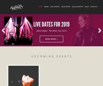 Alisonmoyet.com(The Official Home of Alison Moyet) Screenshot