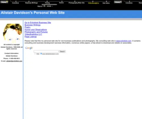 Alistairdavidson.com(Alistair Davidson's Personal Web Site) Screenshot