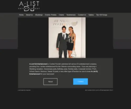 Alistdjentertainment.com(A-List DJ Entertainment) Screenshot