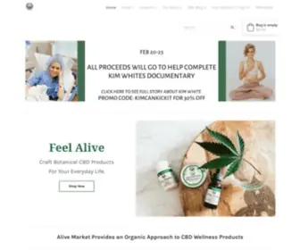 Alive-Market.com(Craft Botanical Organic CBD Products For Your Everyday Life. Alive Market) Screenshot