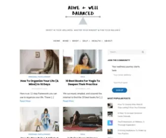 Aliveandwellbalanced.com(Aliveandwellbalanced) Screenshot