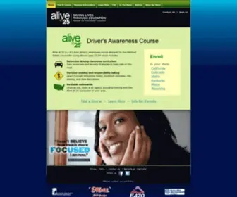 Aliveat25.us(Alive at 25 Driving Education) Screenshot