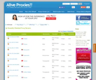 Aliveproxies.com(All working proxies) Screenshot