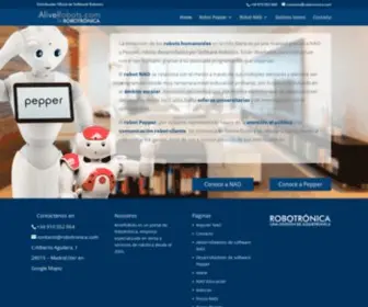 Aliverobots.com(Robot NAO y Pepper Robot NAO y Pepper) Screenshot