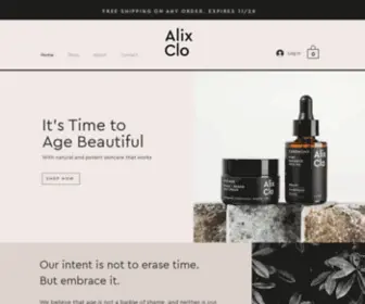 Alixclo.com(Natural Skincare) Screenshot