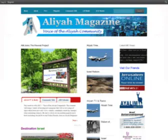 Aliyahmagazine.com(Voice of the Aliyah Community raising our world to a better place) Screenshot