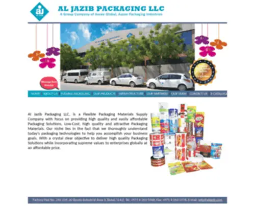 Aljazib.com(001\www\jazib\ on line 12 Welcome to Al Jazib Packaging LLC) Screenshot