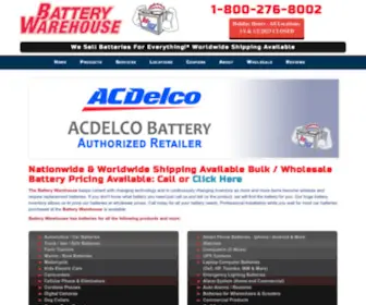 Alkalineandrechargeablebatteries.com(Battery Warehouse) Screenshot