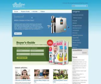 Alkalinewater.com(Alkaline Water) Screenshot