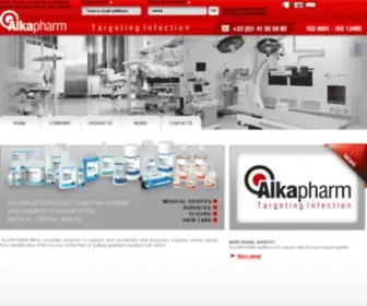 Alkapharm.fr(Manufacturer of products for hygiene and disinfection in hospital) Screenshot