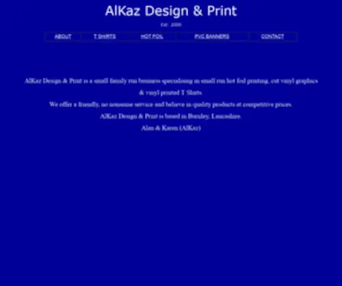 Alkaz.co.uk(Hot foil) Screenshot