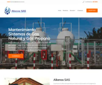 Alkenos.com.co(Empresa de Ingeniera de Gas) Screenshot