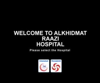 Alkhidmatraazi.com(Alkhidmat Raazi Hospital) Screenshot