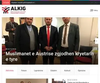 Alkig.at(Albanische Kultusgemeinde der Islamischen Glaubensgemeinschaft in Osterreich) Screenshot
