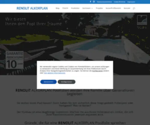Alkorplan.de(Wählen Sie die beste Oberfläche für Ihren Pool) Screenshot