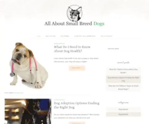 ALL-About-Small-Breed-Dogs.com(Guide for Small Breed Dogs) Screenshot