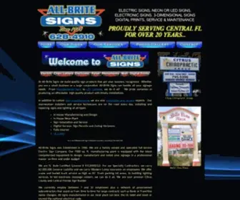 ALL-Britesigns.com(All Brite Signs servicing Central Florida for over 20 years) Screenshot