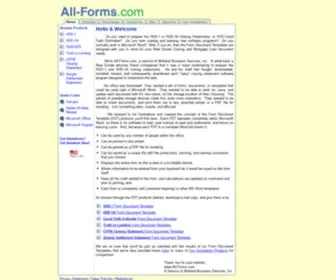 ALL-Forms.com(HUD Software and Forms Using Microsoft Word) Screenshot