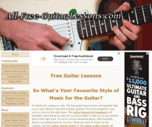 ALL-Free-Guitar-Lessons.com(ALL Free Guitar Lessons) Screenshot