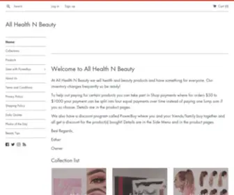 ALL-Health-N-Beauty.com(All Health N Beauty) Screenshot