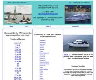 ALL-NYC-Yachts.com(All NYC Yacht Charters) Screenshot