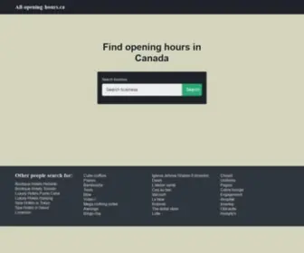 ALL-Opening-Hours.ca(Find opening hours in Canada) Screenshot