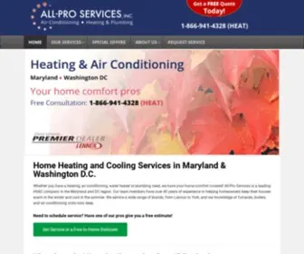 ALL-Pro-Services.com(Air-Conditioning & Heating Service in DC, Maryland) Screenshot