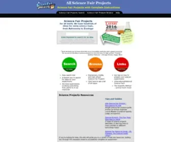 ALL-Science-Fair-Projects.com(Science Fair Projects with Videos for All Grades) Screenshot