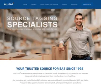 ALL-Tag.com(ALL-Tag source tagging Sensormatic & Checkpoint comparable RF & AM labels and tags) Screenshot