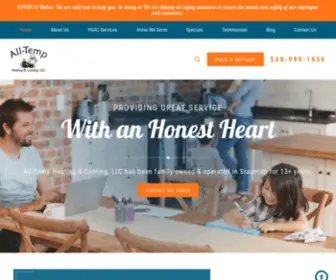 ALL-Temphvac.com(All-Temp Heating &amp; Cooling) Screenshot