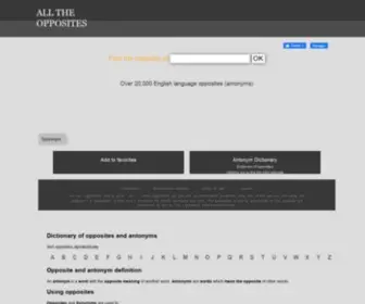 ALL-The-Opposites.com(Opposites and Antonyms Dictionary) Screenshot