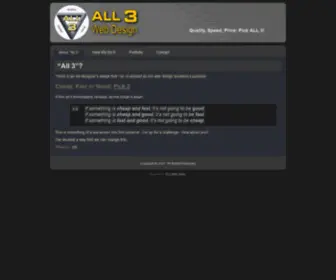 ALL3Webdesign.com(All 3 Web Design) Screenshot